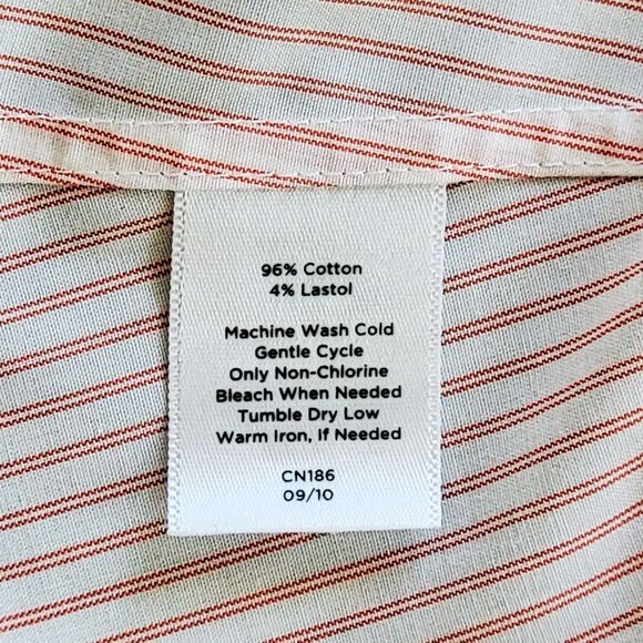 TALBOTS Pink Striped Wrinkle Resistant Button Up Shirt 10P Career Business Work - Picture 7 of 7